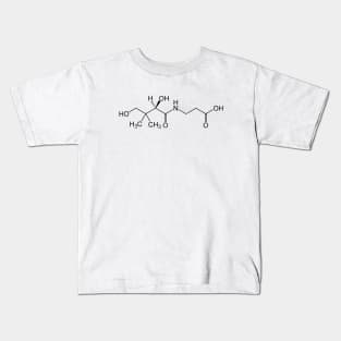 Vitamin B5 Pantothenic Acid C9H17NO5 Molecule Kids T-Shirt